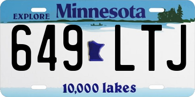 MN license plate 649LTJ