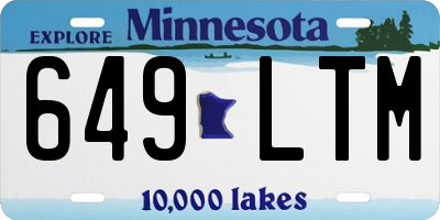 MN license plate 649LTM