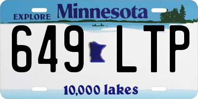 MN license plate 649LTP