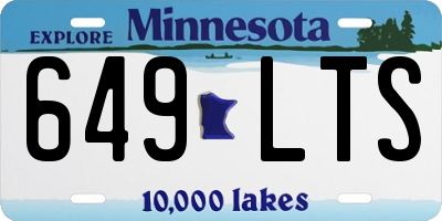 MN license plate 649LTS