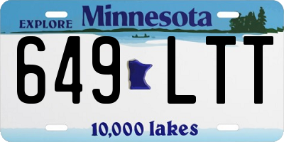MN license plate 649LTT