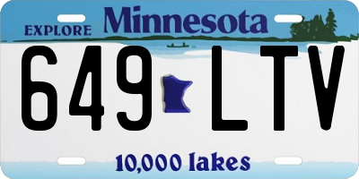 MN license plate 649LTV