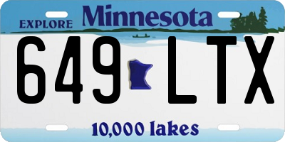 MN license plate 649LTX