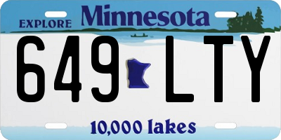 MN license plate 649LTY