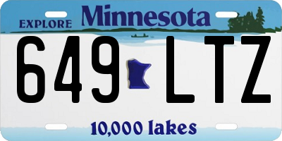 MN license plate 649LTZ