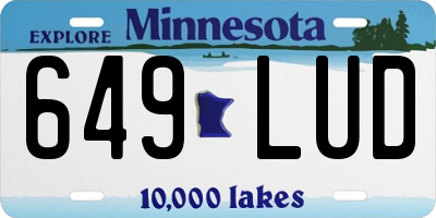 MN license plate 649LUD