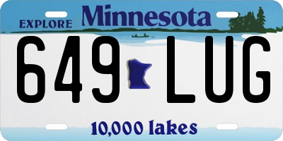 MN license plate 649LUG