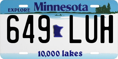 MN license plate 649LUH