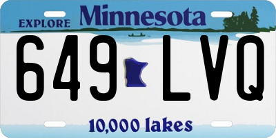 MN license plate 649LVQ