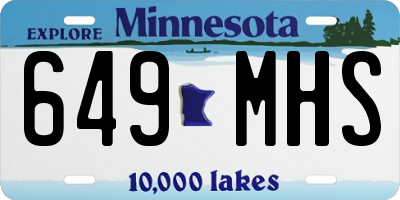 MN license plate 649MHS