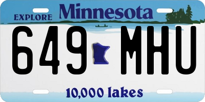 MN license plate 649MHU
