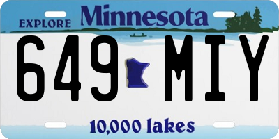 MN license plate 649MIY