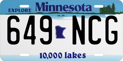 MN license plate 649NCG