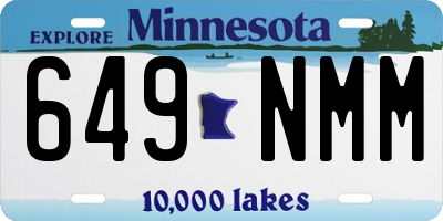 MN license plate 649NMM