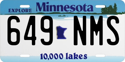 MN license plate 649NMS