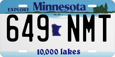 MN license plate 649NMT