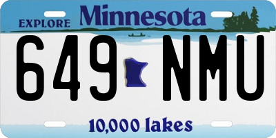 MN license plate 649NMU