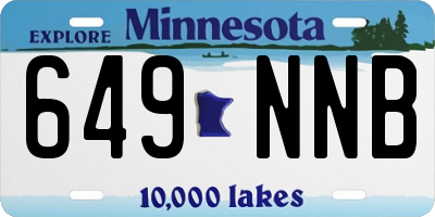 MN license plate 649NNB