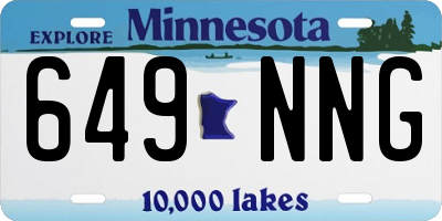 MN license plate 649NNG