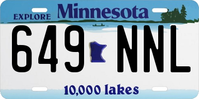 MN license plate 649NNL