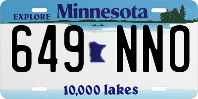 MN license plate 649NNO