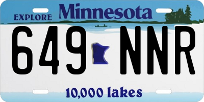 MN license plate 649NNR