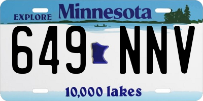 MN license plate 649NNV