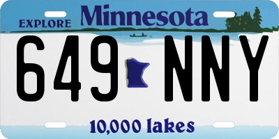 MN license plate 649NNY
