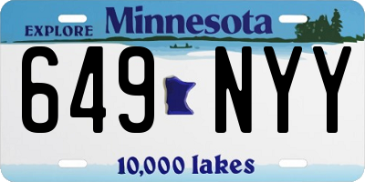 MN license plate 649NYY