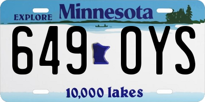 MN license plate 649OYS