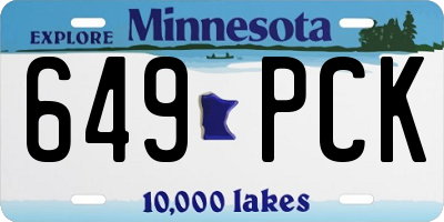 MN license plate 649PCK