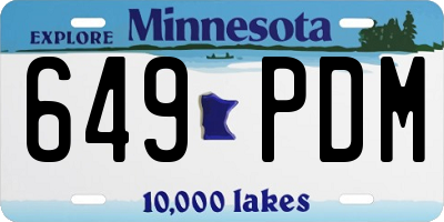MN license plate 649PDM