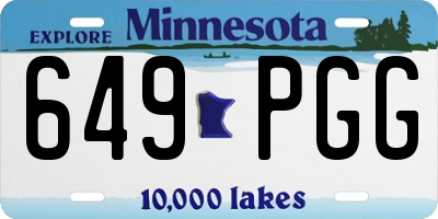 MN license plate 649PGG