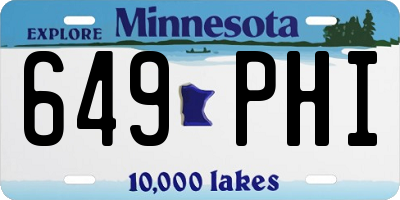 MN license plate 649PHI