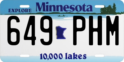 MN license plate 649PHM