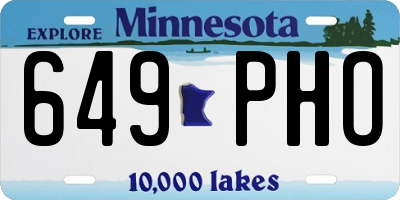MN license plate 649PHO
