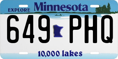 MN license plate 649PHQ