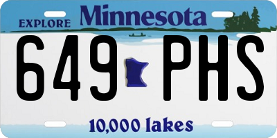 MN license plate 649PHS