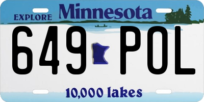 MN license plate 649POL