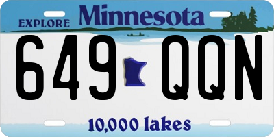 MN license plate 649QQN