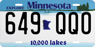 MN license plate 649QQO