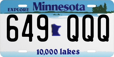 MN license plate 649QQQ