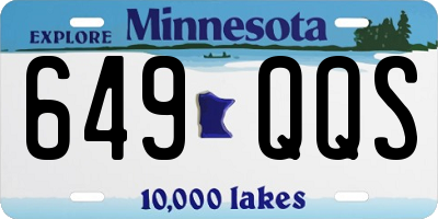 MN license plate 649QQS