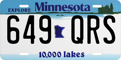 MN license plate 649QRS