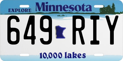 MN license plate 649RIY