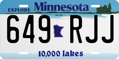 MN license plate 649RJJ