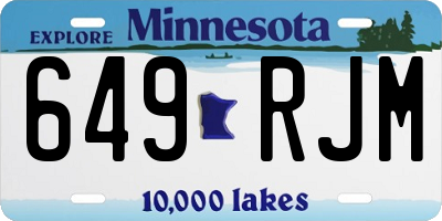 MN license plate 649RJM