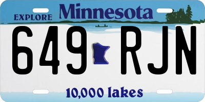 MN license plate 649RJN