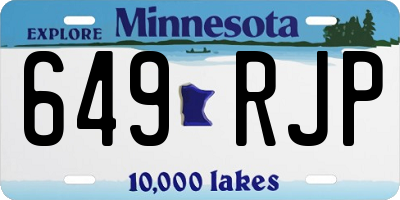 MN license plate 649RJP
