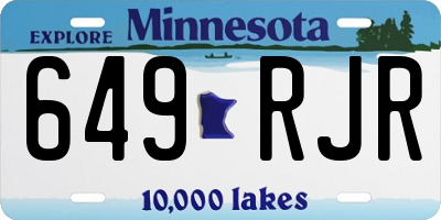 MN license plate 649RJR